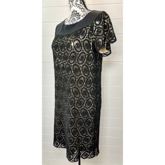 3.1 Phillip Lim Womens Gold Black Lace Overlay Dress 6 Mob Wife $875 - Picture 10 of 11